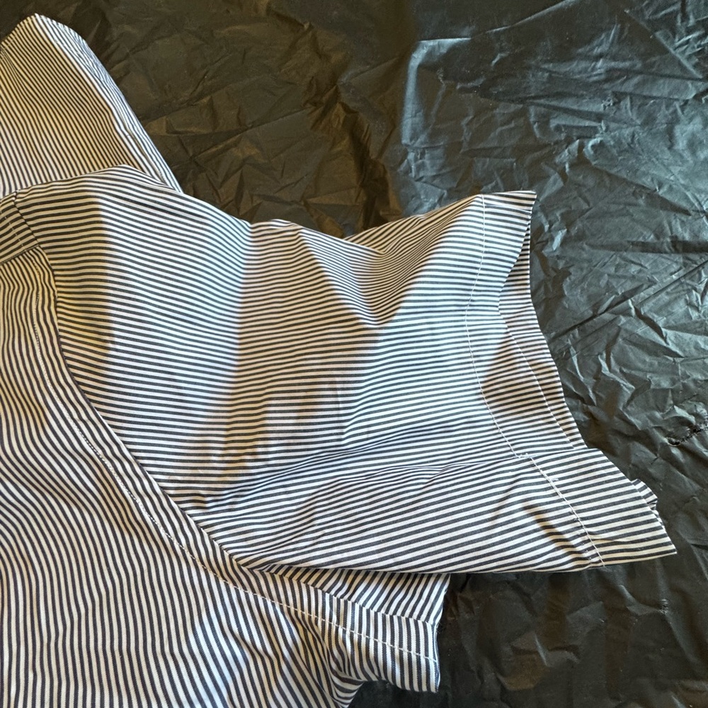 Lacoste Men's Navy and White Striped Button Down Shirt - Picture 4 of 6